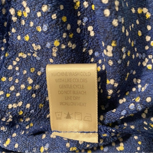 Max Studio Speckled V-Neck Blue Ruffle Maxi Dress - Picture 12 of 16